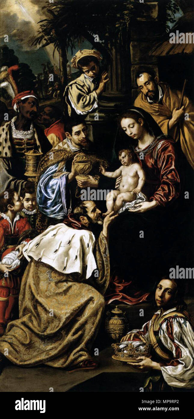 834 Luis Tristán de Escamilla - l'Adoration des Mages - WGA23066 Banque D'Images