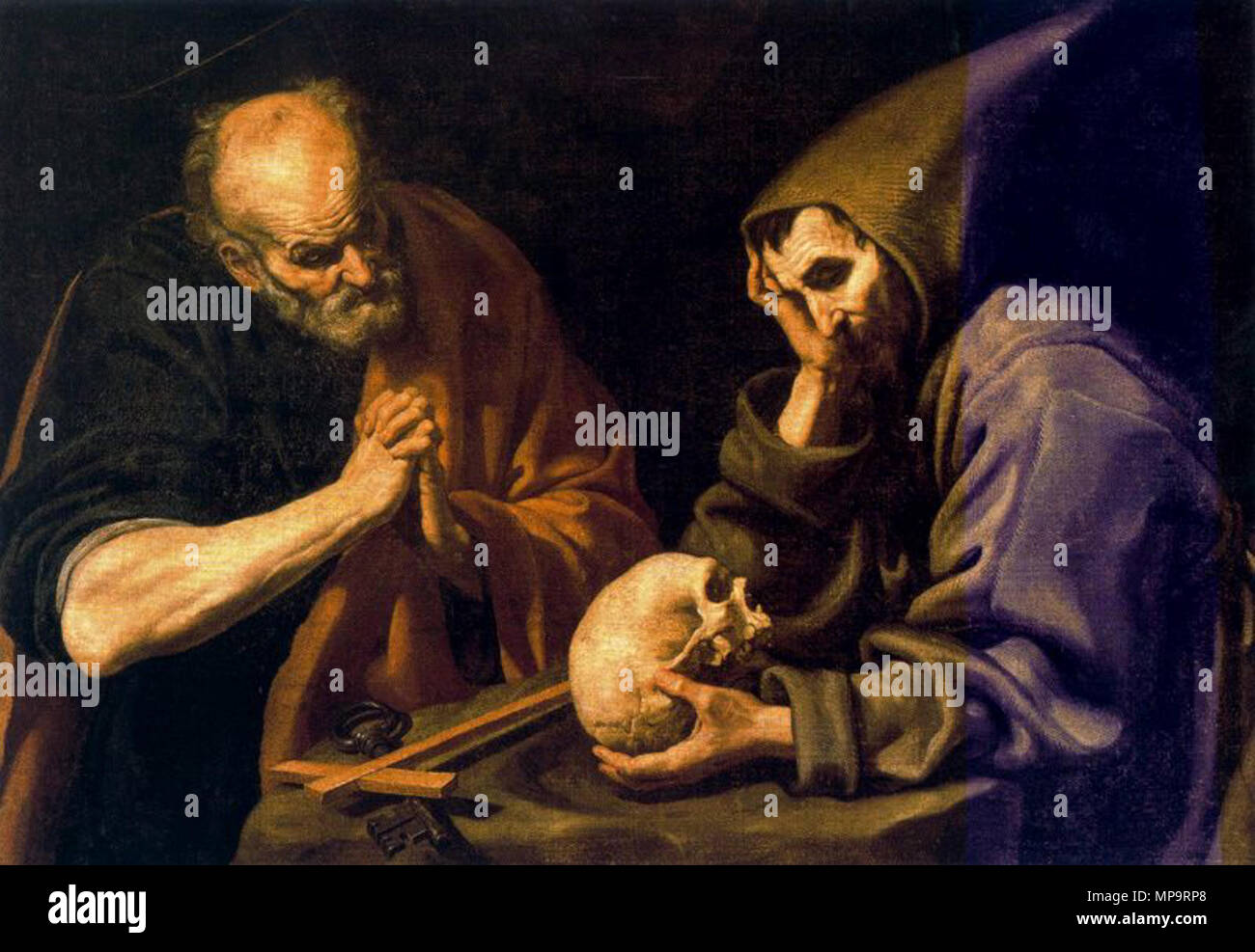 Petrus et Saint François d'assise 16e siècle. 834 Luis Tristan Banque D'Images