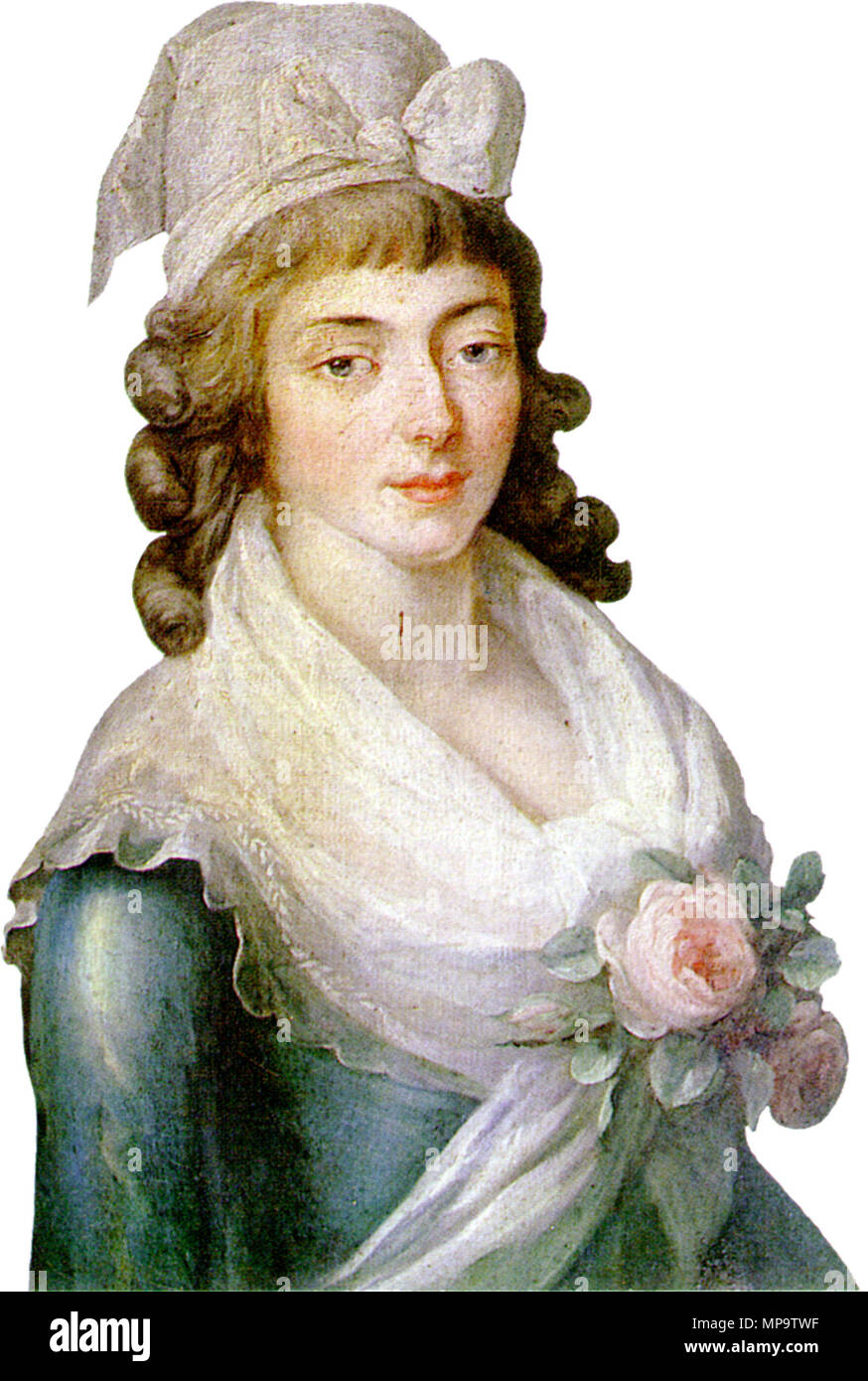 Jeanne-Marie Roland de la platière (Madame Roland coiffée du bonnet) girondin du 18e siècle. 839 Madame Roland Banque D'Images