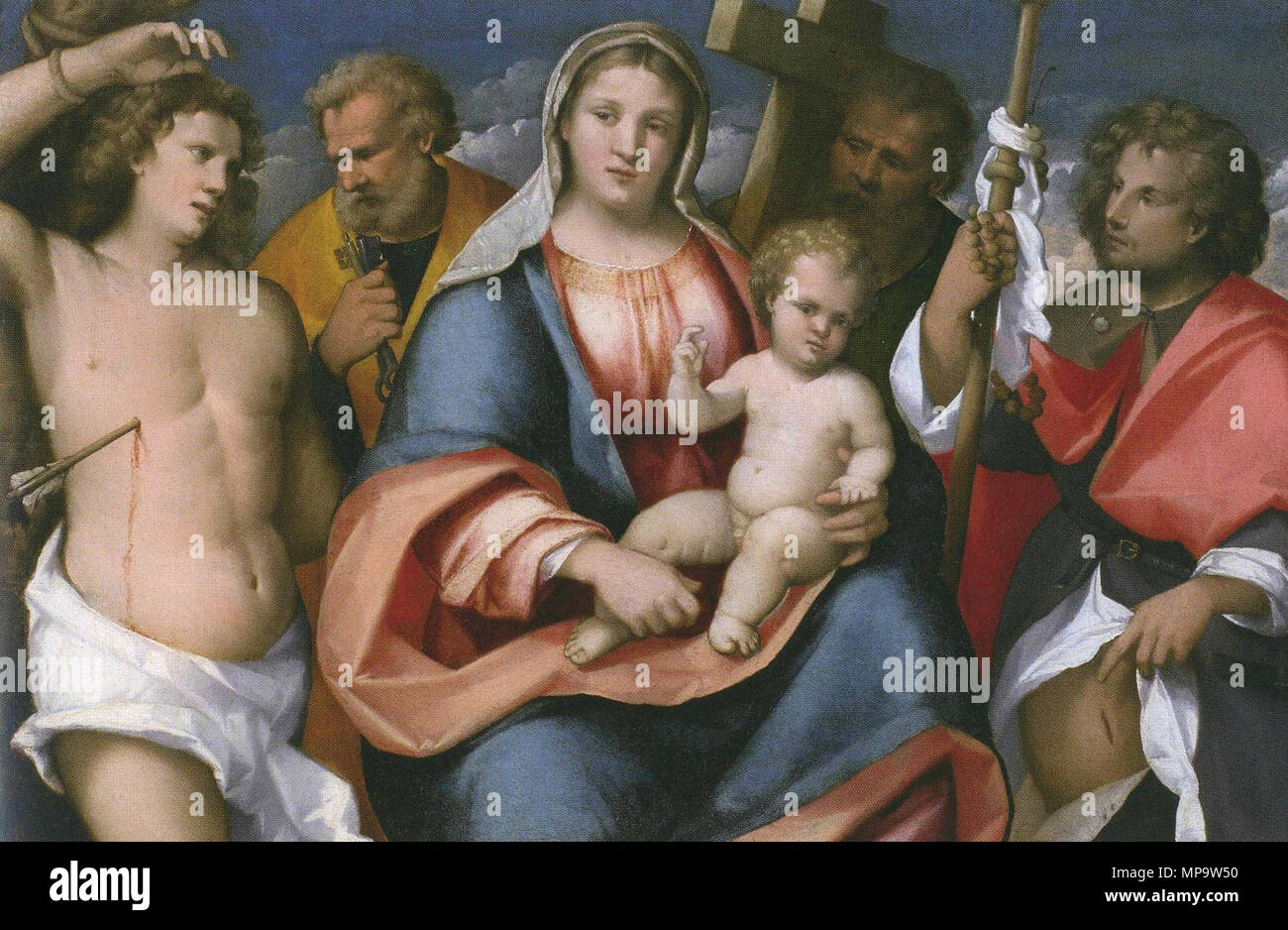 . Italiano : Madonna e santi . circa 1513. Rocco Marconi 840 Madonna e santi - Rocco Marconi Banque D'Images