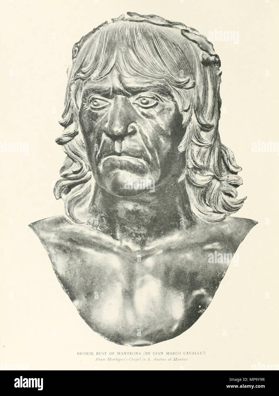 . Anglais : buste en bronze de Mantegna, Autotype Company (1901). 1510s. Gian Marco Cavalli [ ?] 849 buste en bronze San Andrea Mantegna à Mantoue Banque D'Images