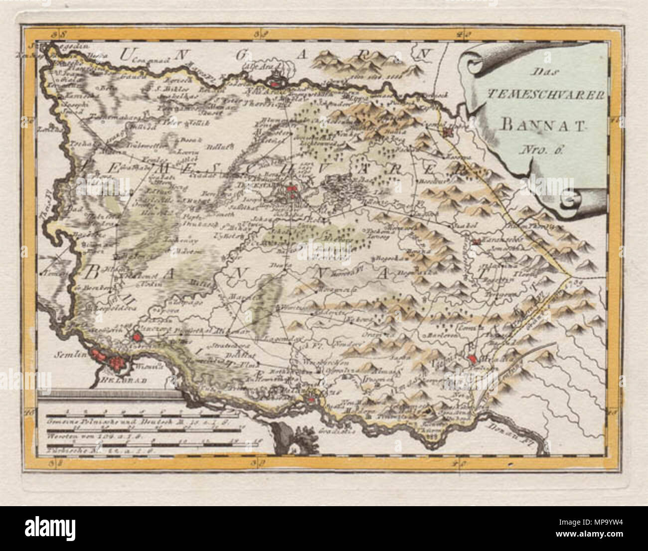 . Deutsch : Das Temeschvarer Bannat. Nro. 6. Kolorierter Kupferstich . 1791. Johann Franz Joseph von Reilly (1766-1820) Noms alternatifs Reilly, Franz Johann Joseph von Description Éditeur et écrivain autrichien Date de naissance/Décès 18 Août 1766 6 juillet 1820 Lieu de naissance/décès Vienne Vienne 1790 - 1800 période de travail lieu de travail de contrôle de l'autorité de Vienne : Q113944 : 102371035 VIAF ISNI : 0000 0001 1839 240X RCAC : n88624007 GND : 118748017 158784243 : SUDOC WorldCat 851 Carte d'Europe centrale en 1791 par Reilly 006 Banque D'Images