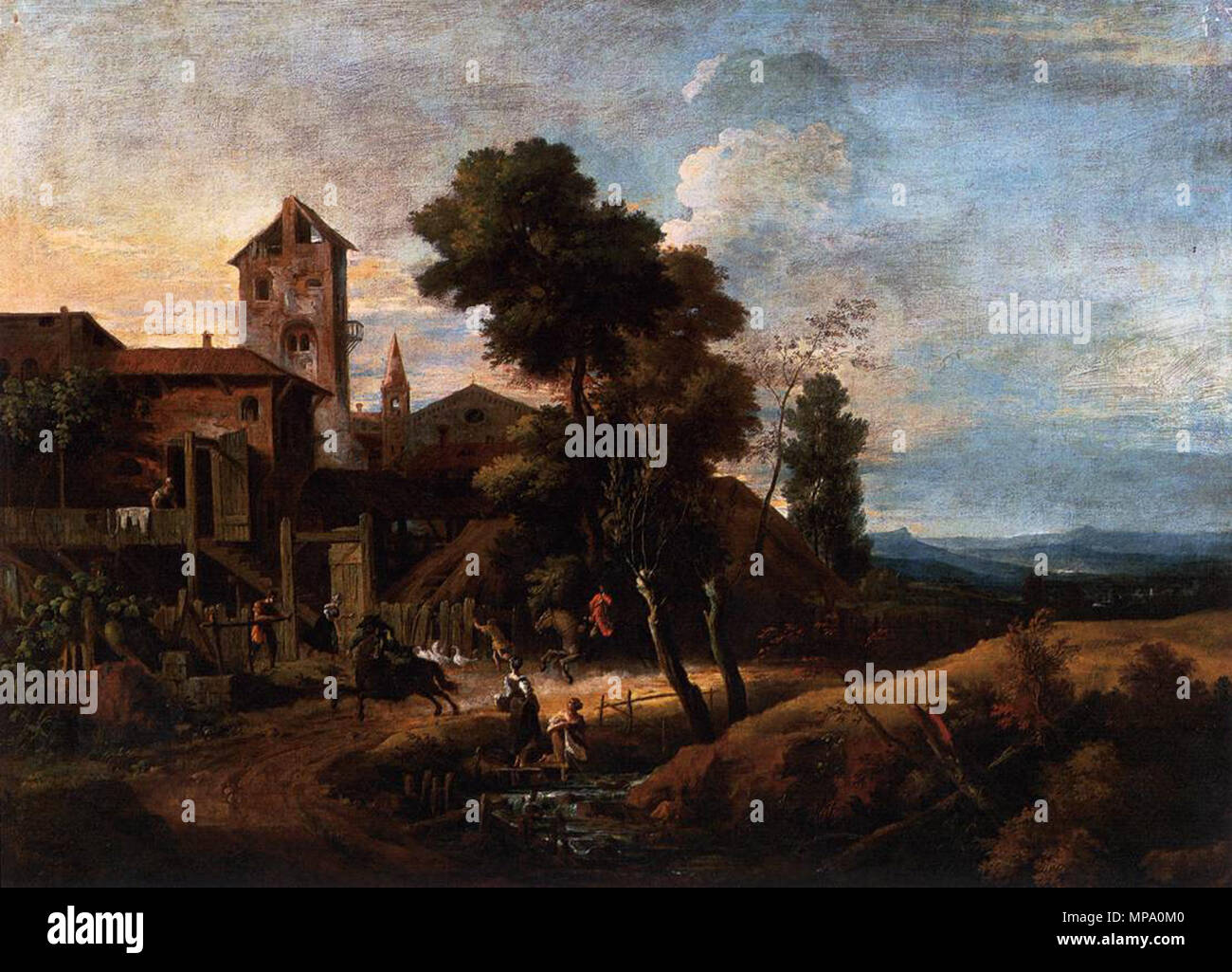 Années 1720 Paysage. 854 Marco Ricci - Paysage - WGA19406 Banque D'Images