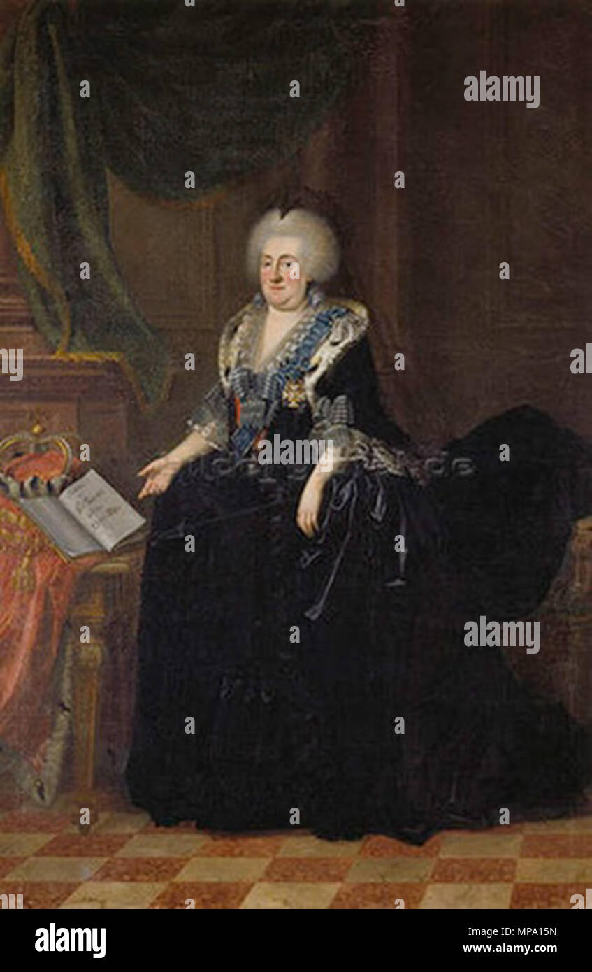 . Anglais : Portrait of Maria Anna Sophia de Saxe (1728-1797), électrice de Bavière . 18e siècle. 856 Maria Anna de Saxe, l'électrice de Bavière Banque D'Images