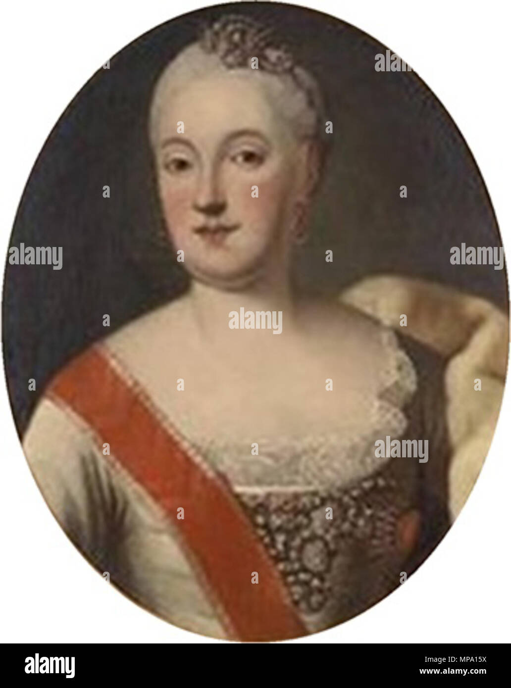 . Anglais : Portrait of Maria Anna Sophia de Saxe (1728-1797), électrice de Bavière . circa 1760. 856 Maria Anna Sophia de Saxe, l'électrice de Bavière, ovale. Banque D'Images