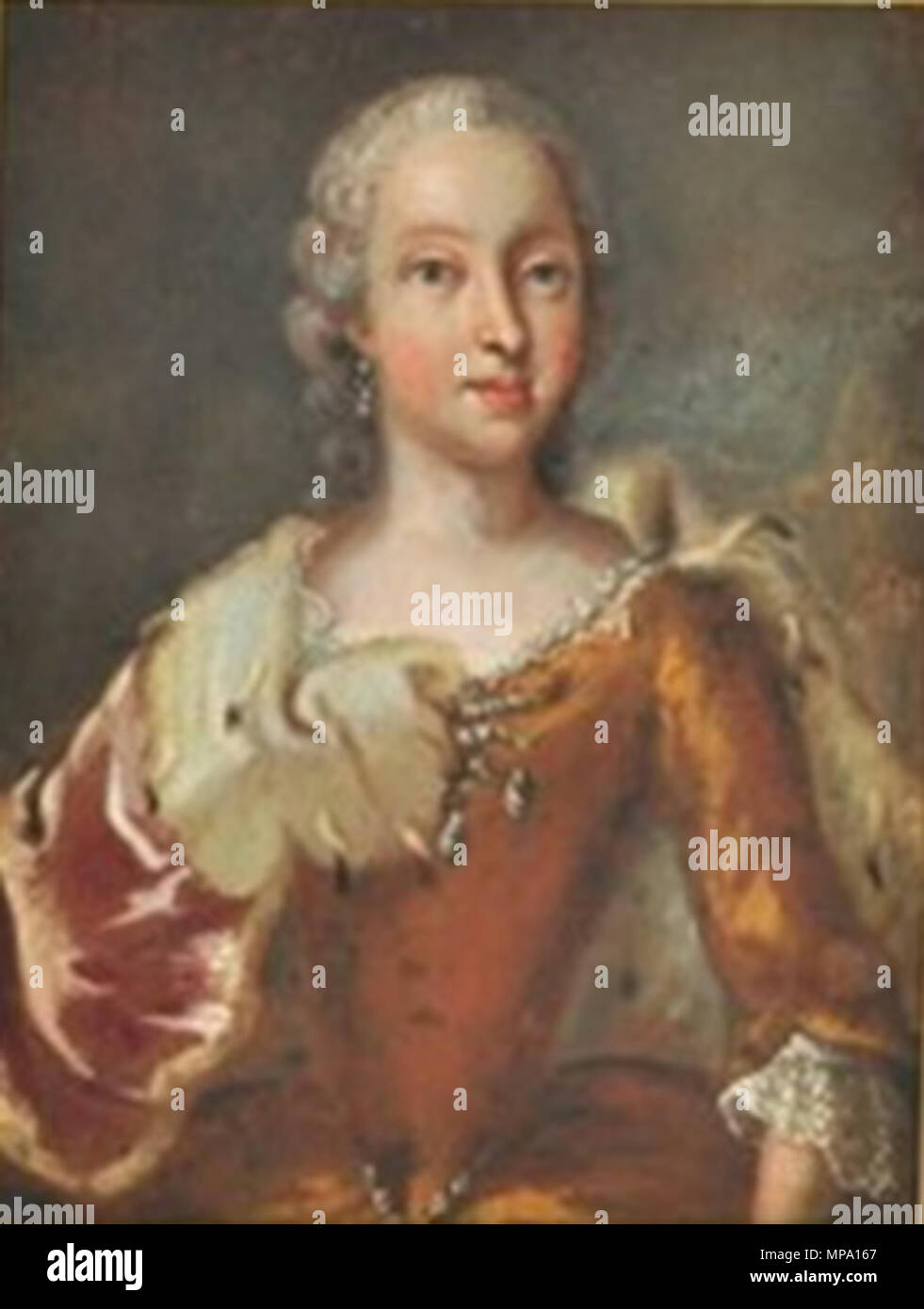 . Anglais : Portrait of Maria Anna Sophia de Saxe, princesse de Pologne (1728-1797) . 18e siècle. 856 Maria Anna Wettin, princesse de Pologne Banque D'Images