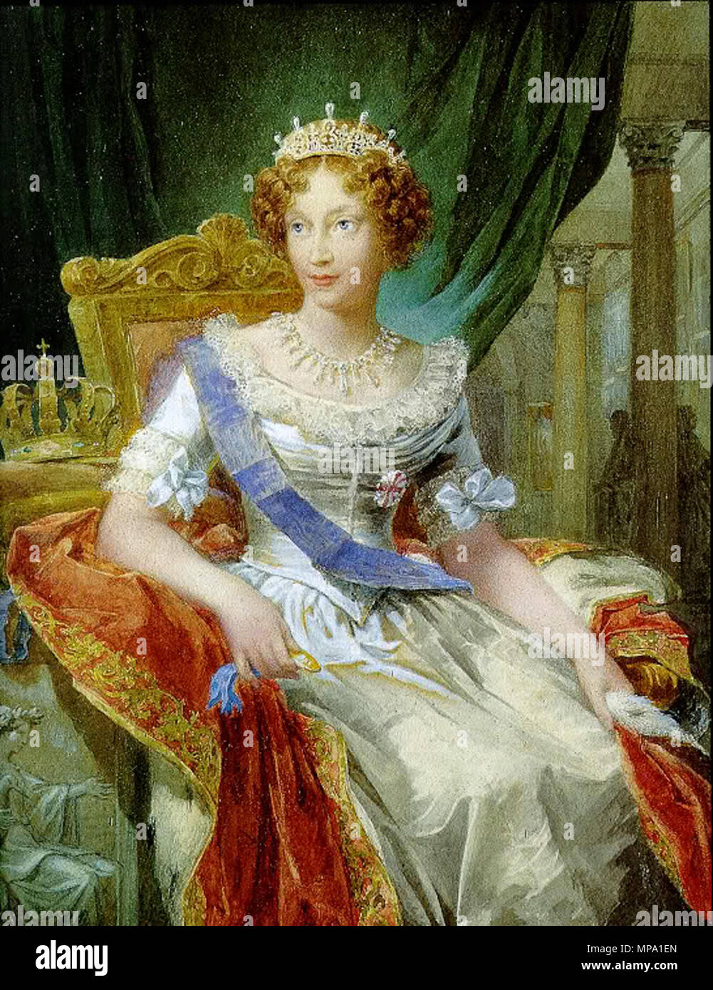 Portrait de Marie Louise d'Autriche (1791-1847), xixe siècle. 858 Maria Luisa d'Autriche, duchesse de Parme Banque D'Images