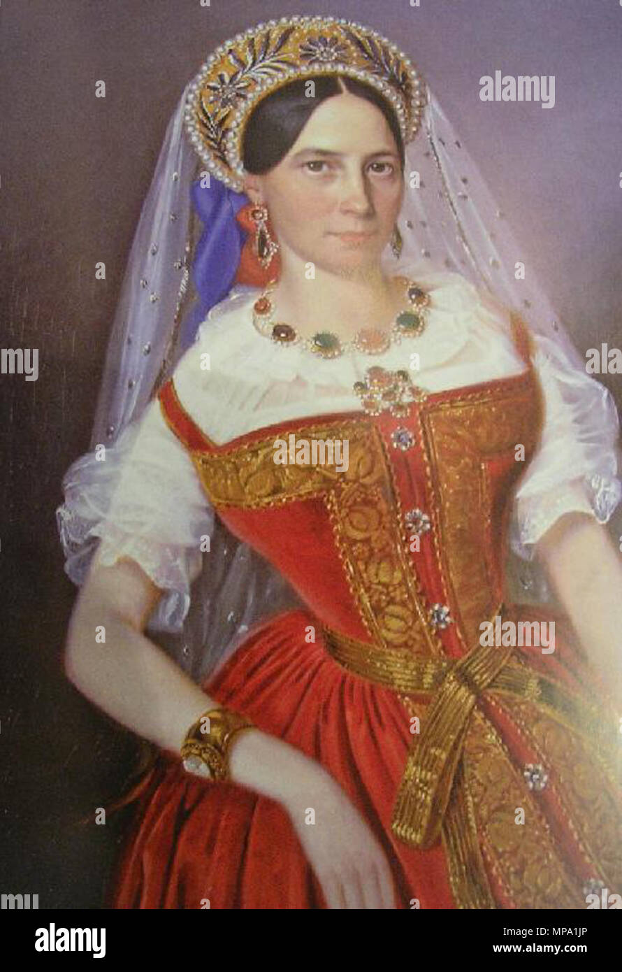 . Anglais : Fédération de la cantatrice Maria Stepanova (1815-1903) . 1850. 858 Maria Stepanova petit Banque D'Images