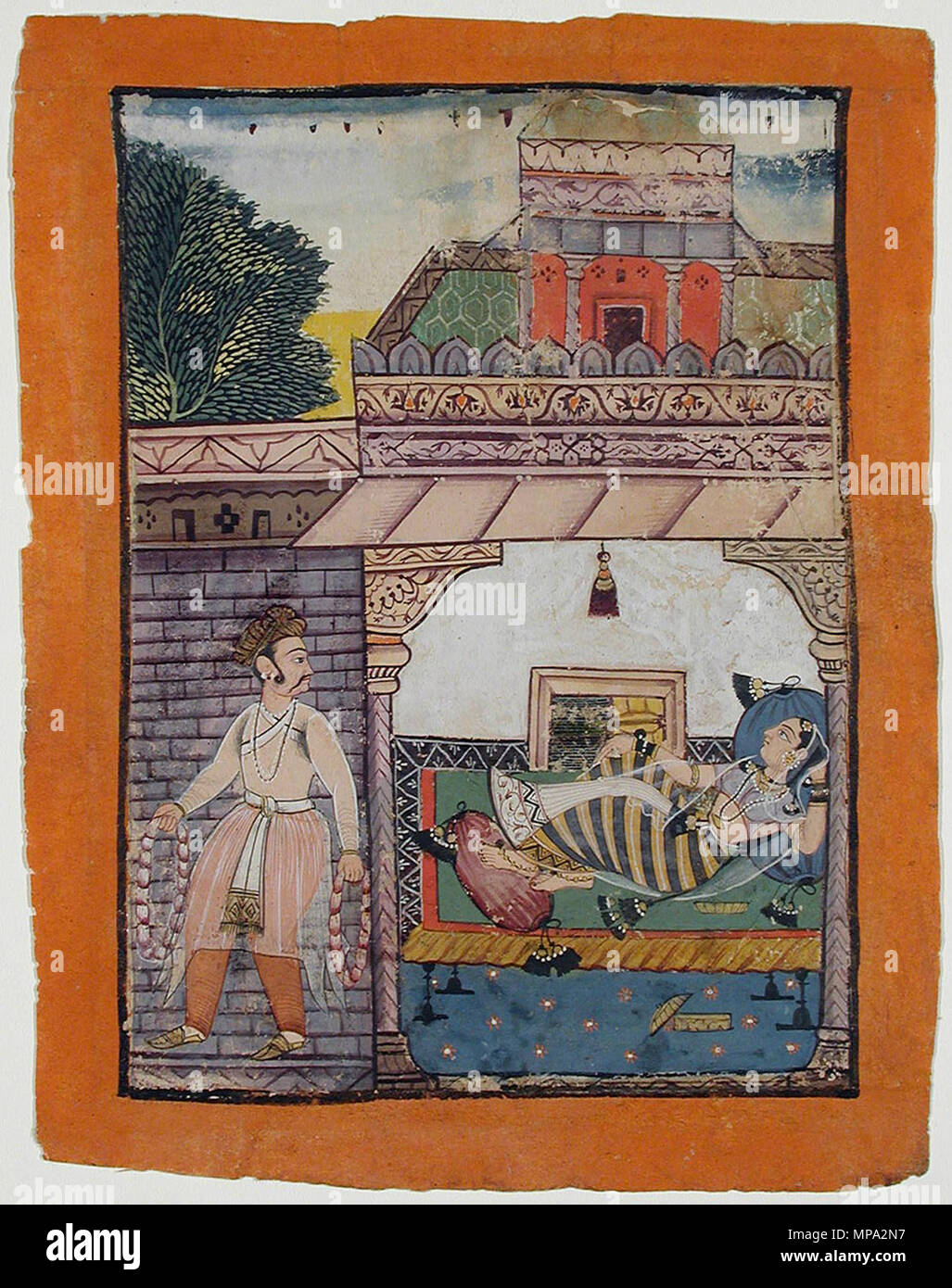 . Anglais : Titre de la série : Nom : Suite Ragamala Ragamala Date de création : ca. Affichage 1630 Dimensions : 7 po. x 5 5/8 po 1/4 po. (19,4 cm x 13,3 cm) de la ligne de crédit : Edwin Binney 3ème Numéro : 1990.339 Collection :  <a href ='http://www.sdmart.org/art/our-collection/asian-art' rel ='nofollow' >Les San Diego Museum of Art </a > . 2 octobre 2001, 14:37:23. Anglais : thesandiegomuseumofartcollection 789 Lalita Ragini (6124534483) Banque D'Images