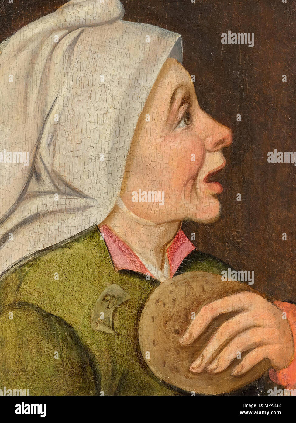 865 Marten van Cleve Bildnis einer Bäuerin Allegorie des Monats Januar 1560s Banque D'Images