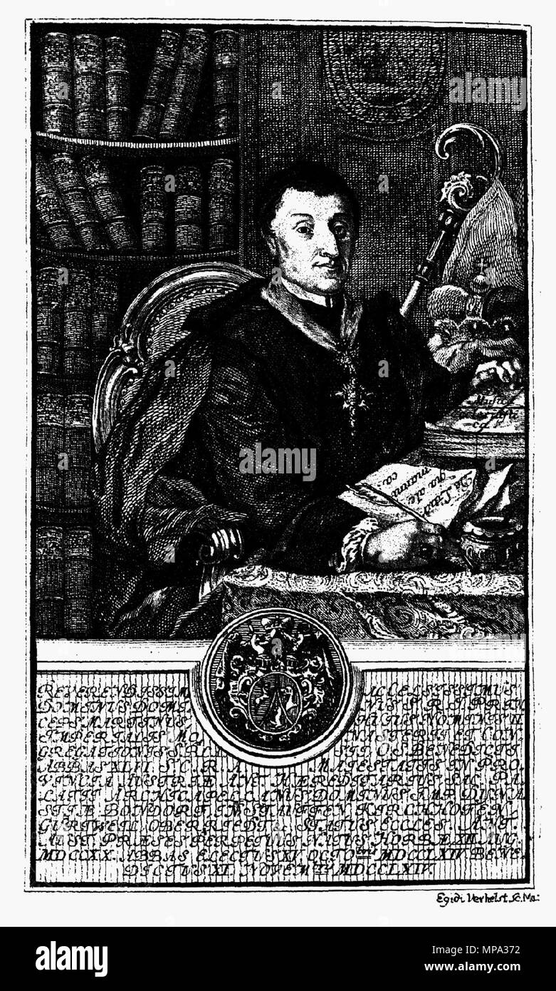 . Martin Gerbert, abbé de Saint Blasien . 1767. illisible 865 Martin Gerbert Banque D'Images