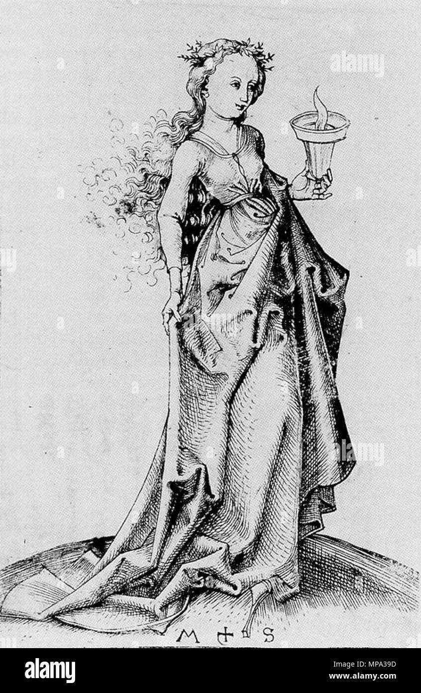 La Deuxième Sage vierge avant 1483. 865 Martin Schongauer - La seconde vierge Sage - WGA21036 Banque D'Images