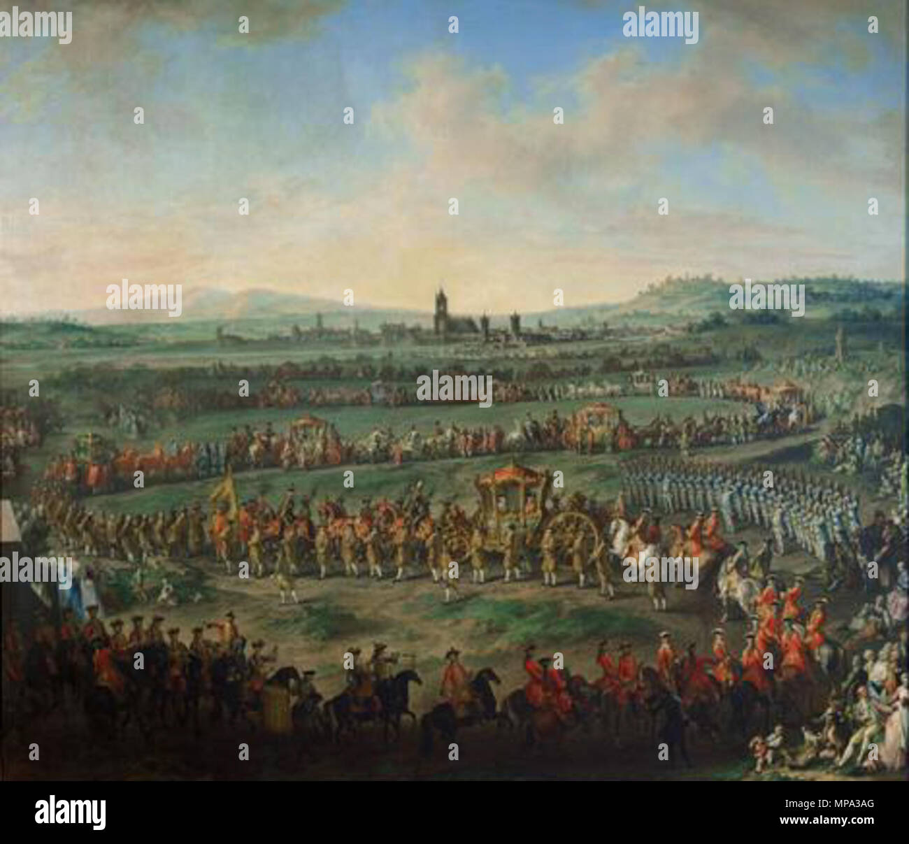 Allemand : Einzug von Joseph II. (1741-1790) zur Krönung à Francfort l'entrée de l'empereur François-Joseph I et II à Francfort pour son couronnement en 1764 après 1764. 865 Martin van Meytens 011 Banque D'Images