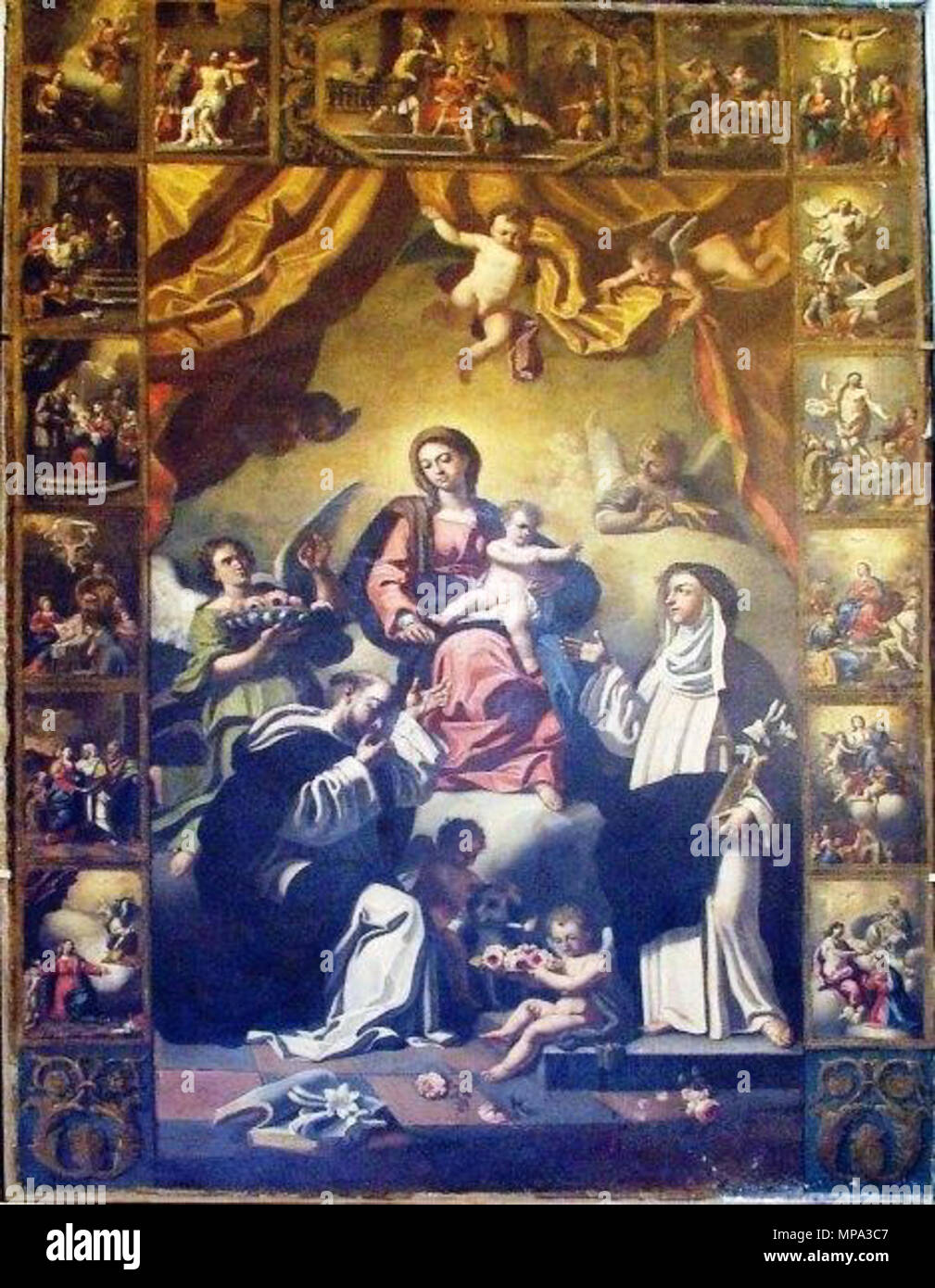 . English : Notre-Dame du Rosaire par Tommaso Martini (1688-1755). avant 1755. Tommaso Martini Martini 866 Notre-Dame du Rosaire Banque D'Images