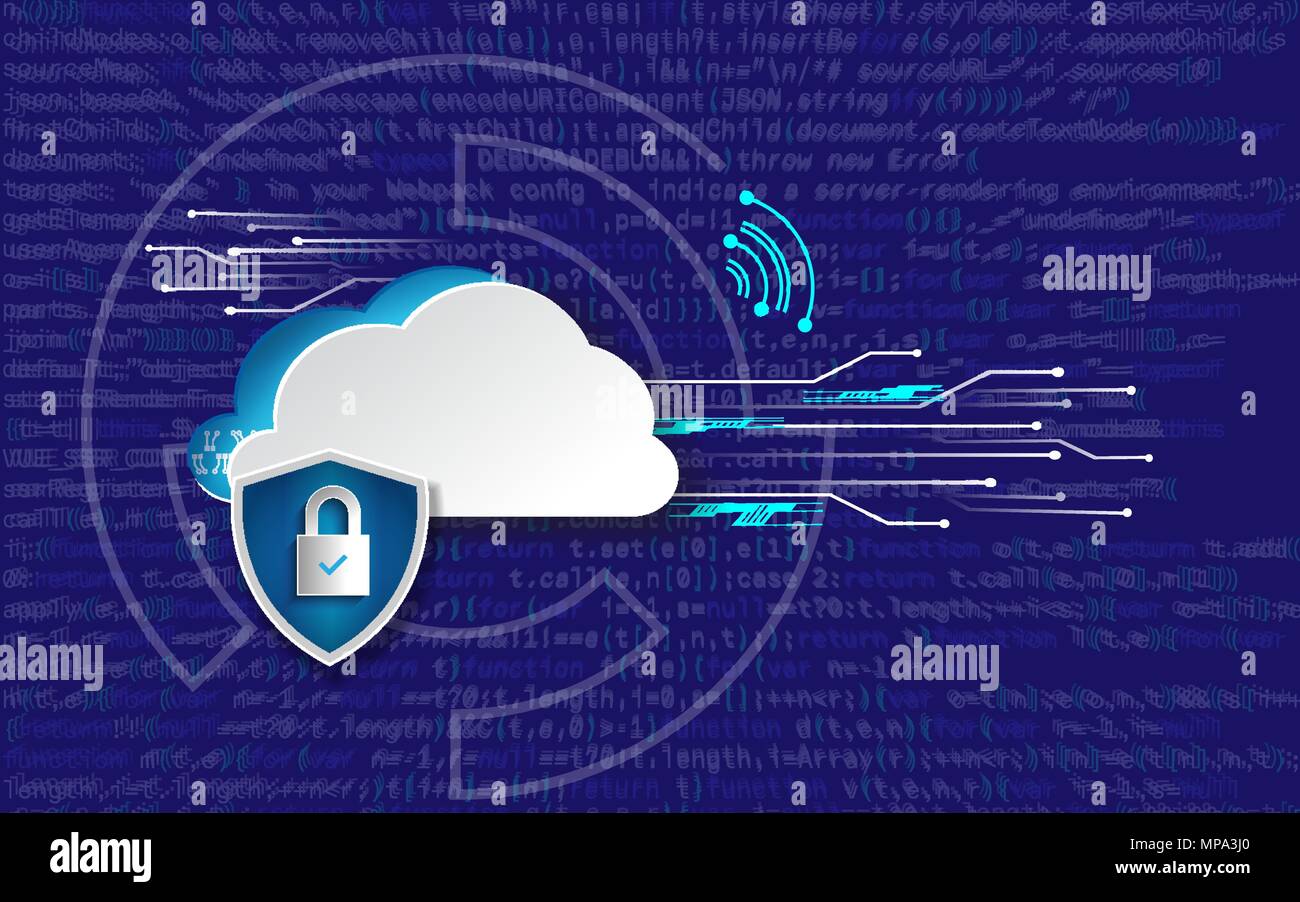 Technologie concept. La sécurité numérique web moderne. Système de protection. Illustration de Vecteur