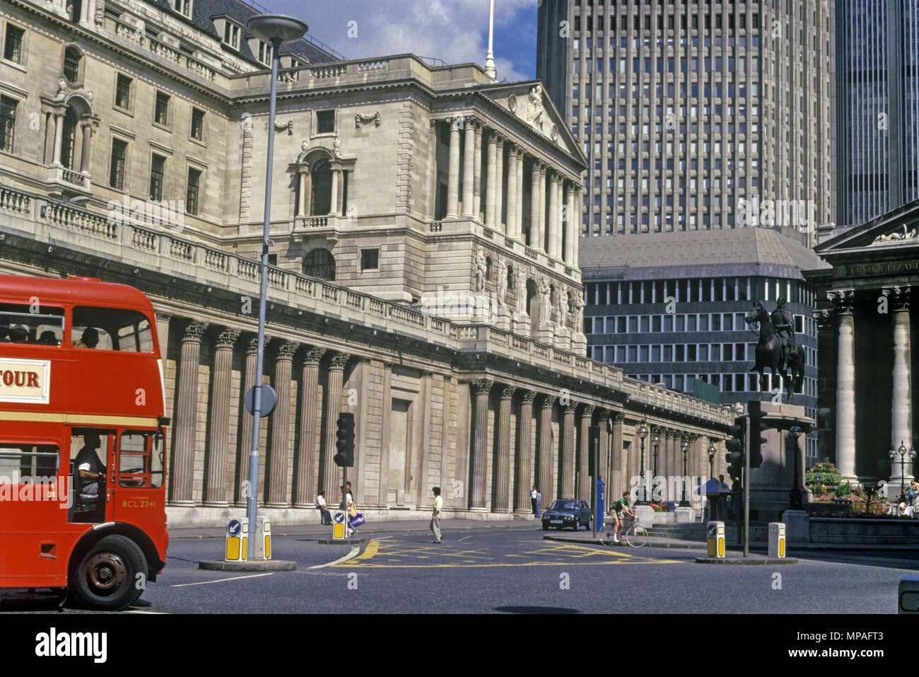 Historique 1988 CRÉATION DE LA BANQUE D'ANGLETERRE THREADNEEDLE STREET VILLE DE LONDON ENGLAND UK Banque D'Images