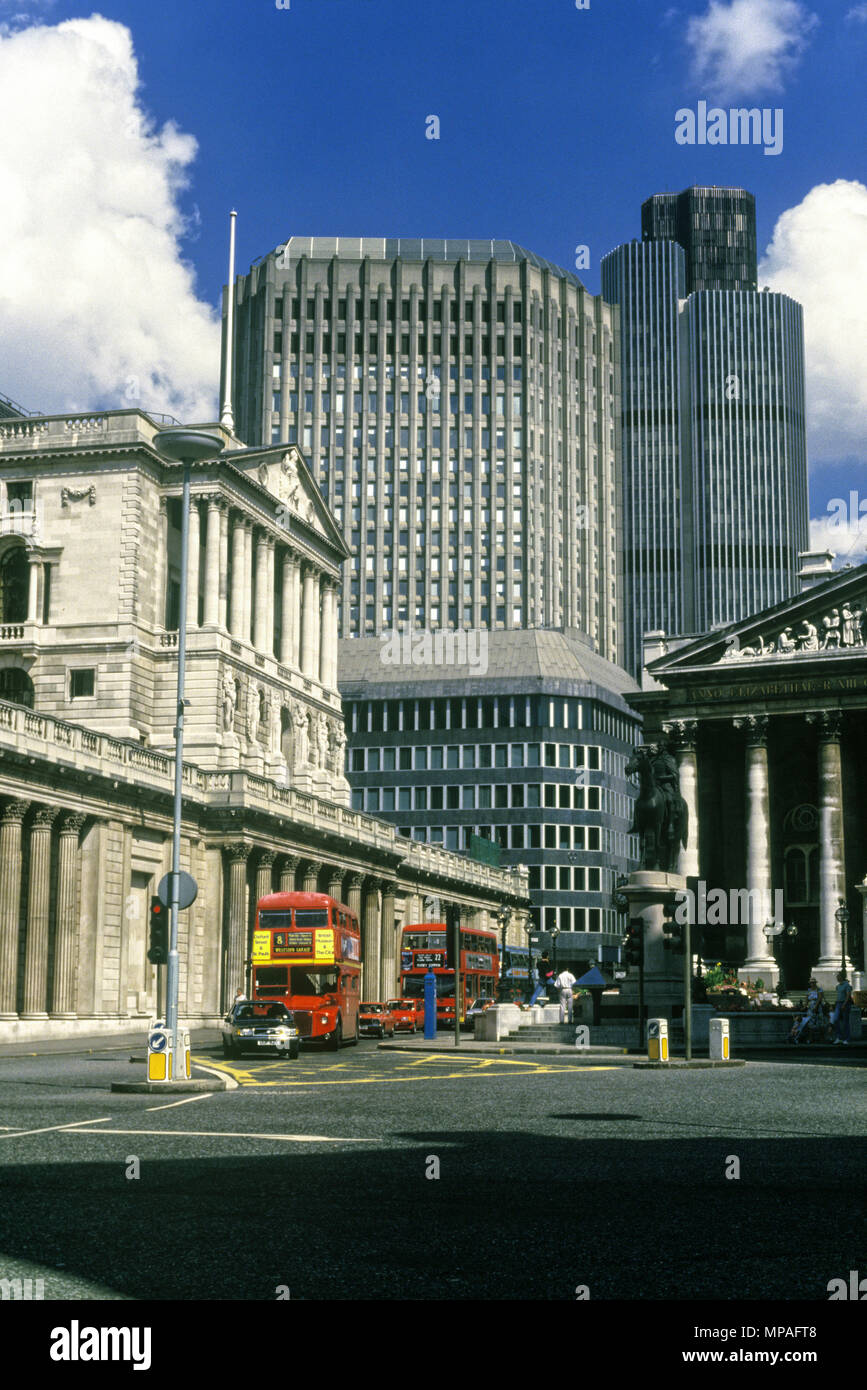 Historique 1988 CRÉATION DE LA BANQUE D'ANGLETERRE THREADNEEDLE STREET VILLE DE LONDON ENGLAND UK Banque D'Images