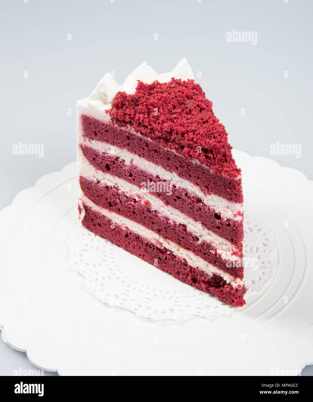 Cake ou gâteau tranche sur un arrière-plan Banque D'Images