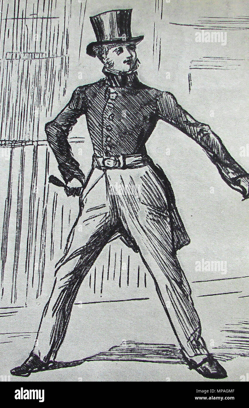 La loi et l'ordre en Grande-Bretagne - un 'Bobby' ou 'jardin' (policier) tels qu'ils apparaissaient lors de leur première introduction dans les rues de Londres. Banque D'Images