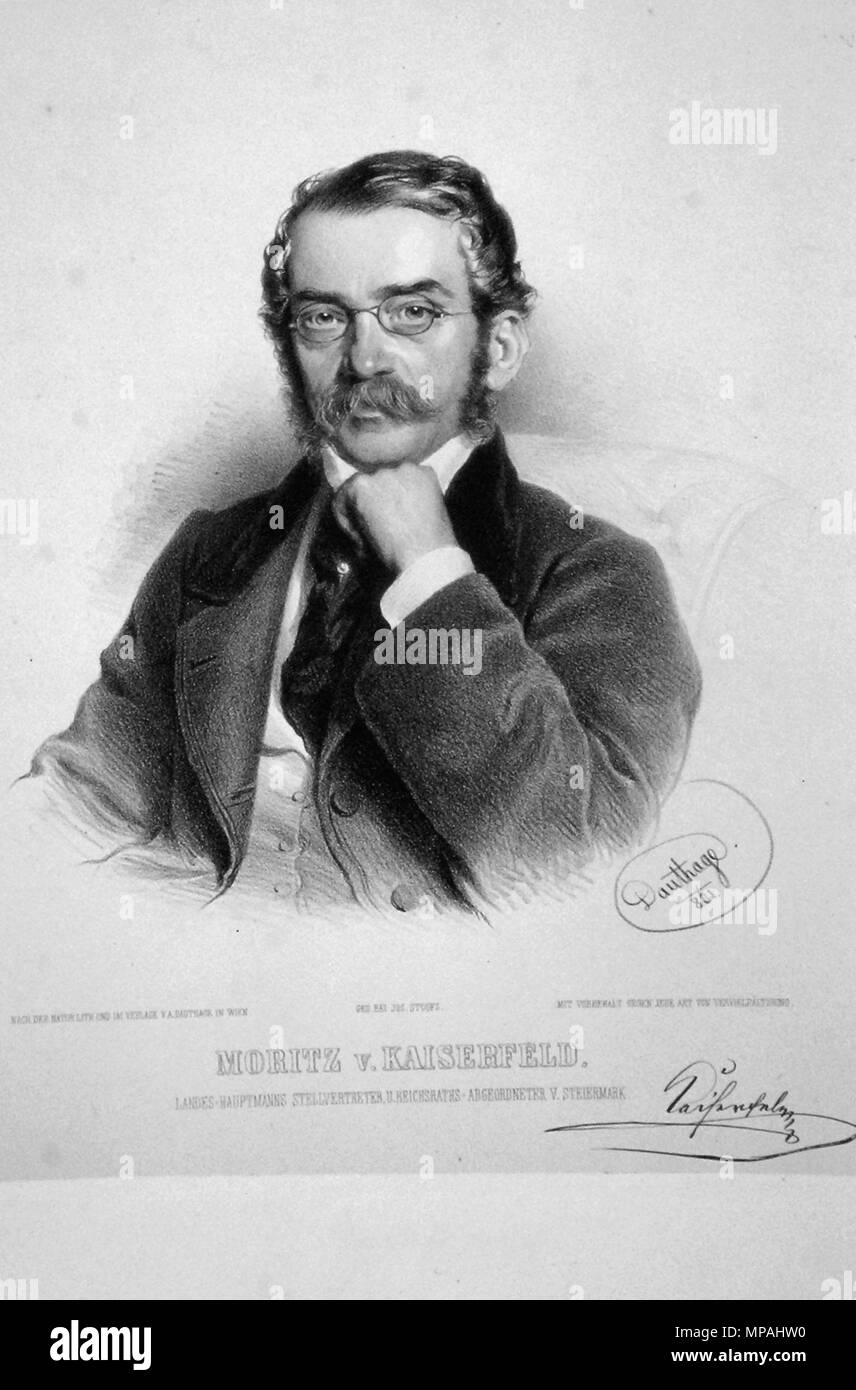 Appareil photo numérique Olympus . Deutsch : Moritz von Blagatinschegg Kaiserfeld (1811-1885), Österreichischer Staatsmann, Landeshauptmann der Steiermark. Lithographie von Adolf Dauthage, 1861. 1861. Adolf Dauthage (1825-1883) 905 Moritz von Blagatinschegg Kaiserfeld Litho Banque D'Images