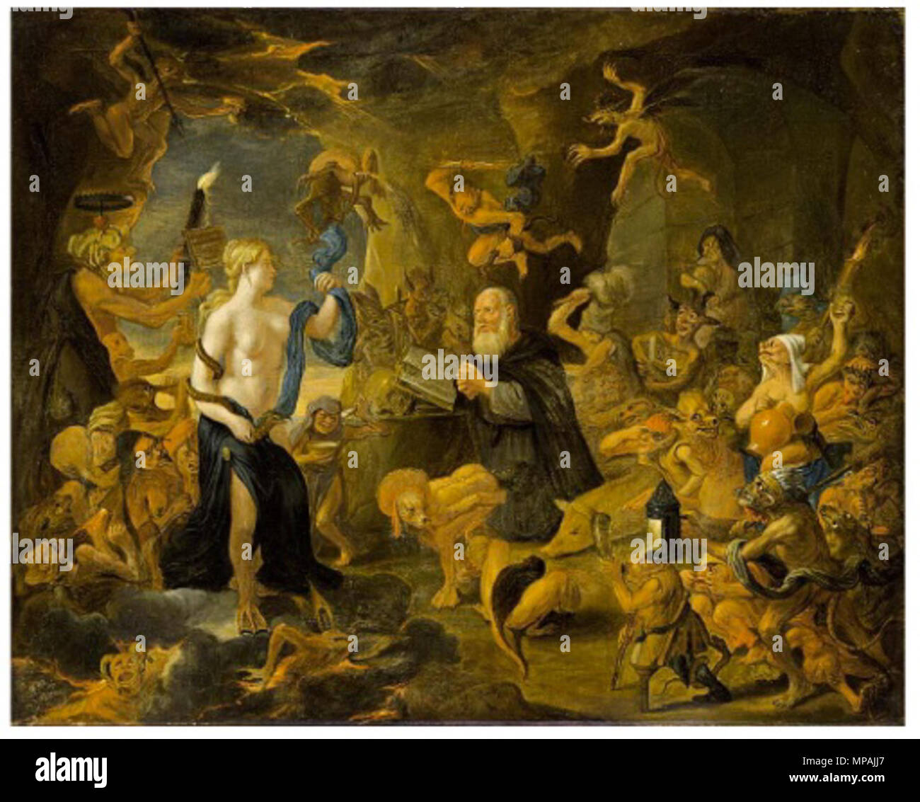 Anglais : La Tentation de Saint Antoine 1678. Mattheus Van Helmont 875 - La Tentation de Saint Antoine Banque D'Images