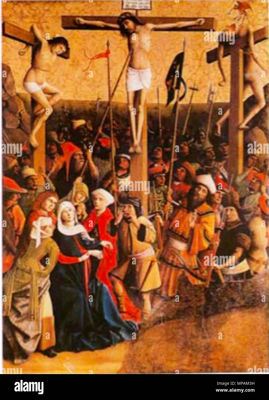 Crucifixion du 15ème siècle. 880 CrucifixionDarmstadt Banque D'Images