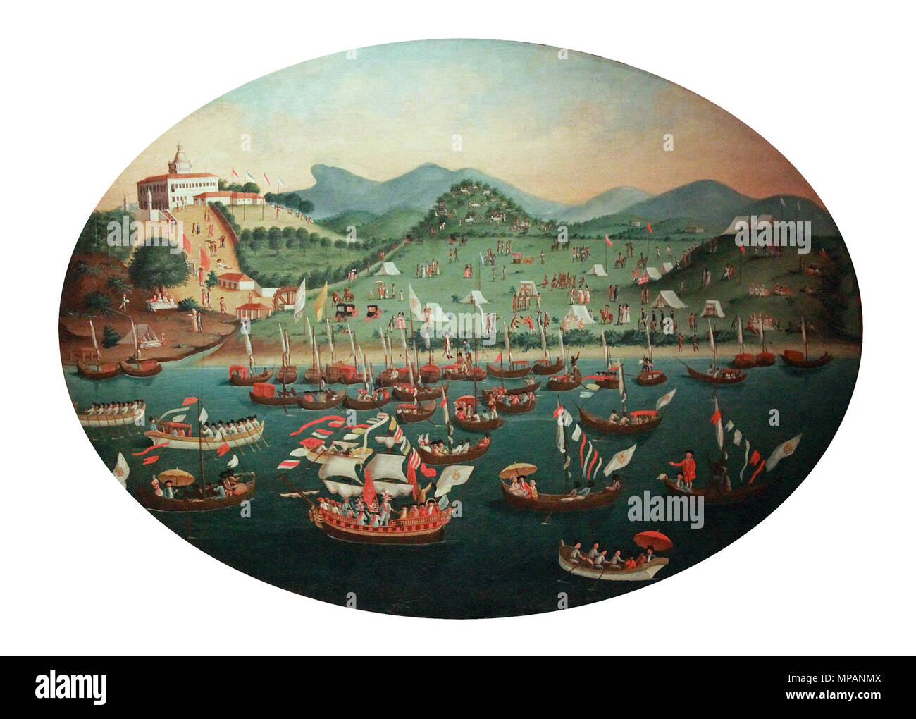 887 MHN Leandro Joaquim - Romaria Marítima diante do Hospital dos Lázaros Banque D'Images