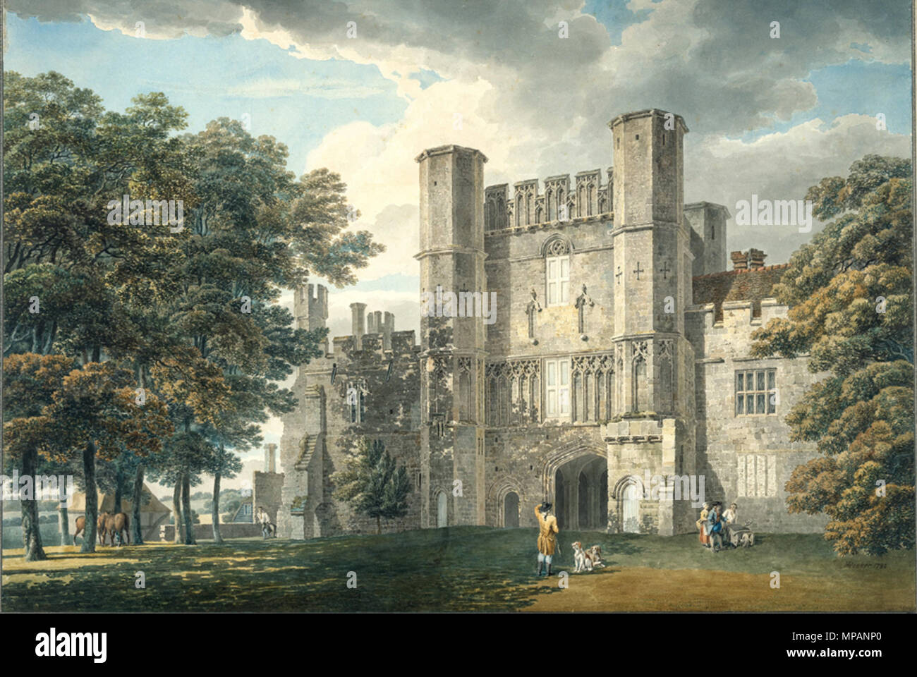 . Anglais : Michael Angelo Rooker, A.R.A., la porterie de Battle Abbey, Sussex, 1792. Crayon et aquarelle sur papier vélin, 41,80 x 59,70 cm. Royal Academy of Arts, Londres . 1792. 887 Michael Angelo Rooker, A.R.A., la porterie de Battle Abbey, Sussex, 1792. Crayon et aquarelle sur papier vélin, 41,80 x 59,70 cm. Royal Academy of Arts, Londres Banque D'Images