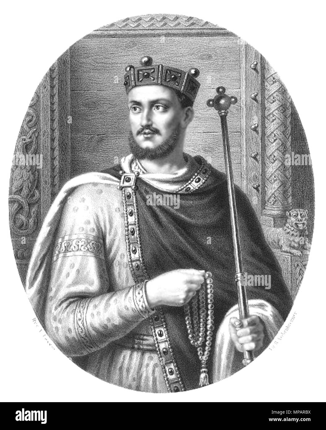 . Mieszko II Lambert . 1860. Aleksander Lesser (1814-1884) Noms alternatifs Alexander moindre peintre polonais Description et critique d'art Date de naissance/décès 13 MAI 1814 13 mars 1884 Lieu de naissance/décès Cracovie Varsovie période de travail, lieu de travail du 19e siècle Munich contrôle d'autorité : Q3270591 : VIAF 30300633 ISNI : 0000 0001 1050 0250 ULAN : 500068888 116949430 : GND RKD : 49597892 Mieszko II par Aleksander Lesser Banque D'Images