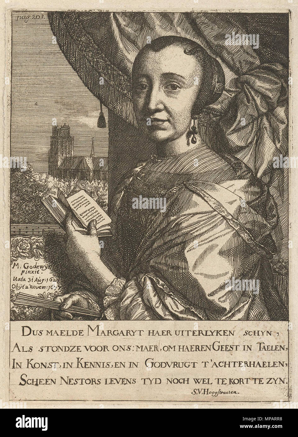 05-03-2008 Portrait de Margaretha van Godewijk. Cet objet est classé dans RKDimages, base de données de l'Institut néerlandais pour l'histoire de l'Art, sous la référence 258584. Čeština | English | français | македонски | Nederlands |  +/- . 1677. 855 Margaretha van godewijk Samuel van Hoogstraten porte Banque D'Images