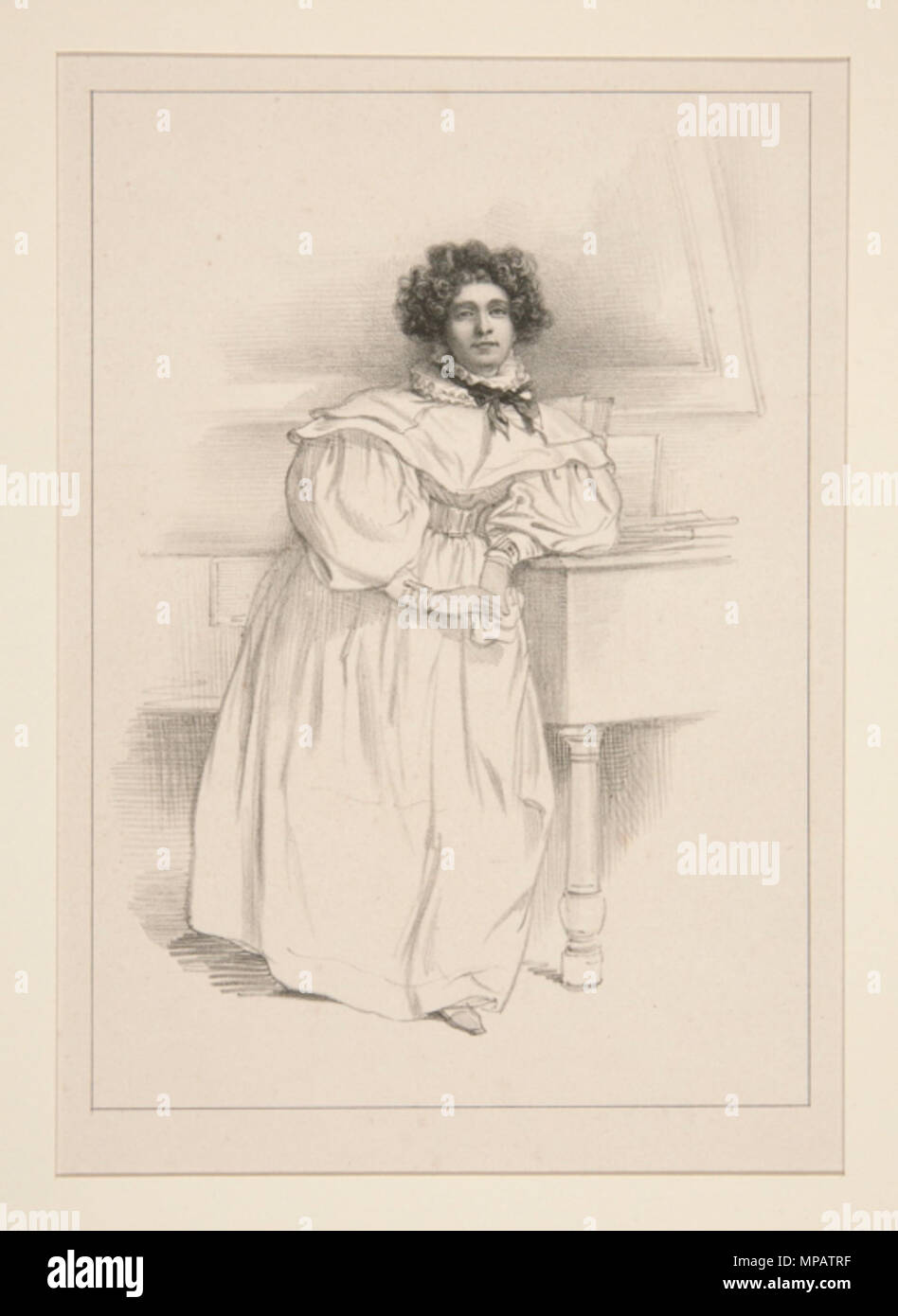 Mme. La Duchesse d'Abrantes . English : 'Lithographie, par l'artiste français Paul Gavarni (Guillaume Sulpice Chevalier). Avec la permission de la Yale University Art Gallery, Université de Yale, New Haven, Connecticut. . 19e siècle. 898 Mme la Duchesse d'Abrantes par Paul Gavarni Banque D'Images