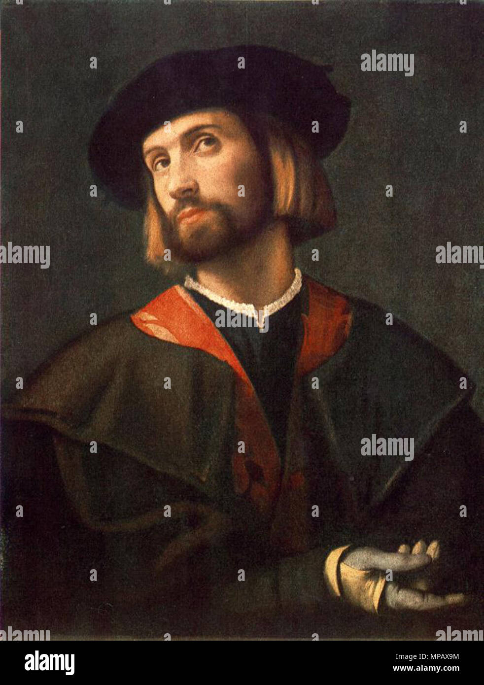 . Portrait d'un homme . circa 1520. Moretto da Brescia 005 905 Banque D'Images