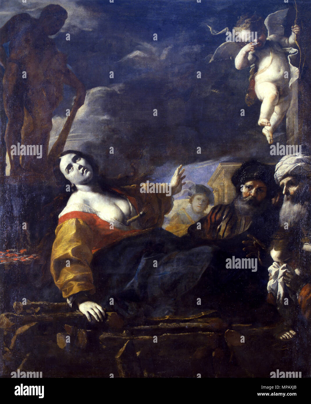 . Italiano : Morte di Didone . 1675. 906 Morte di Didone - M. Preti Banque D'Images