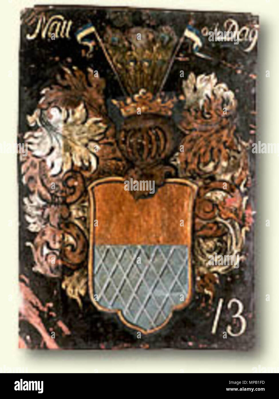 . Anglais : armoiries de la famille noble suédois fr:Natt och Dag . 1625. 919 Nattochdagvapen1625 Banque D'Images