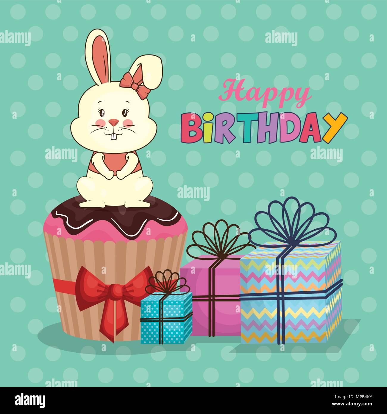 Joyeux Anniversaire Carte Avec Lapin Mignon Image Vectorielle Stock Alamy Joyeux Anniversaire Carte Avec Lapin Mignon Image Vectorielle Stock Alamy