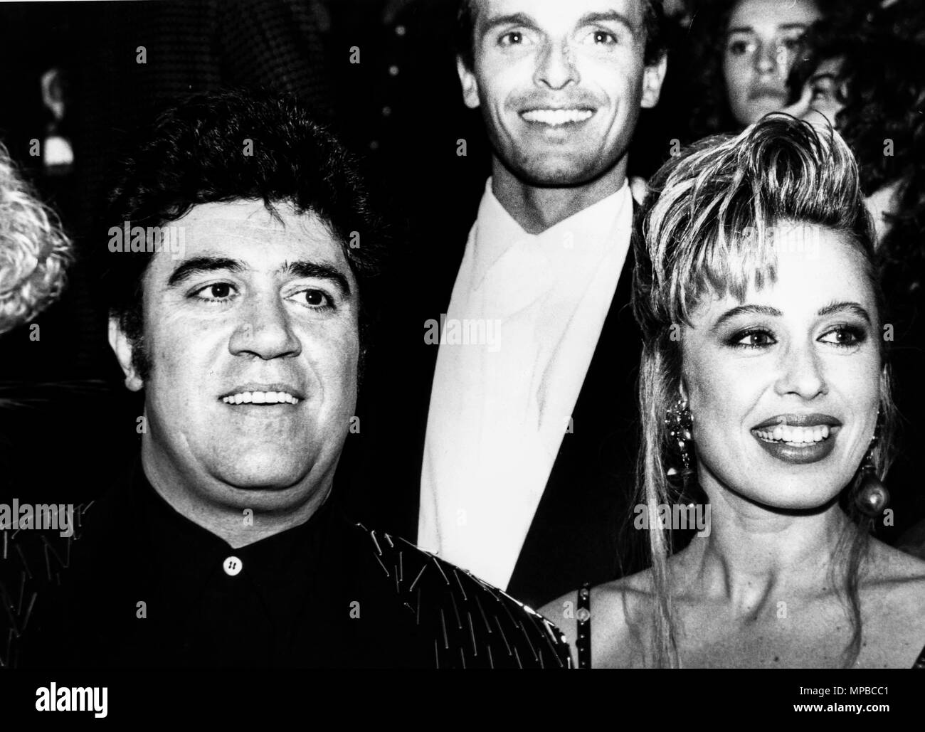 Cristina marcos, Pedro Almodovar, miguel bosè, cast High Heels, 1991 Banque D'Images