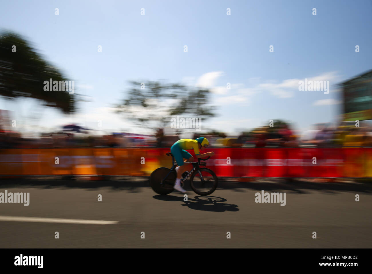 21e Jeux du Commonwealth, le vélo Time Trial, Gold Coast, Queensl Banque D'Images