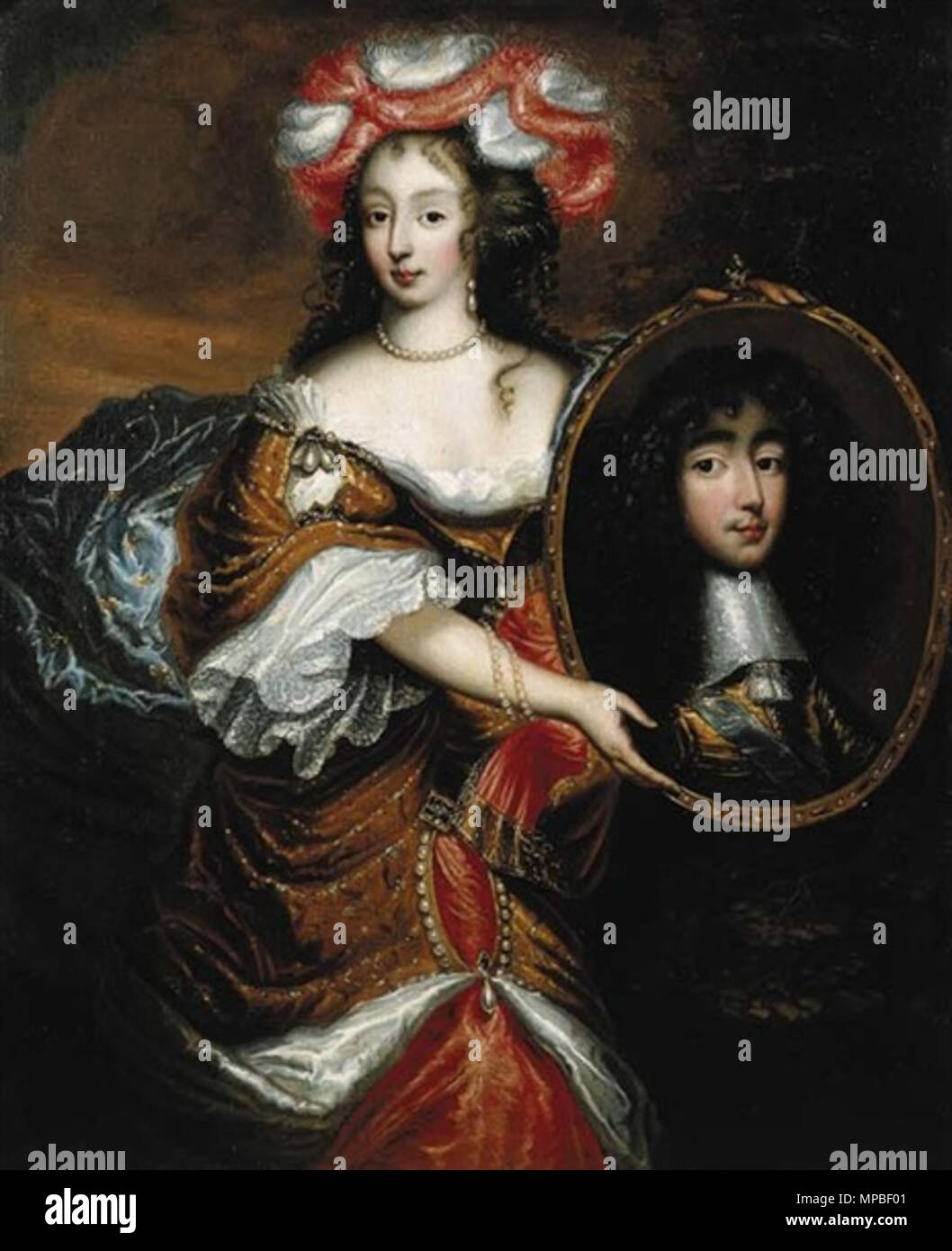 Portrait de la princesse Henrietta Anna Stuart d'Angleterre (1644-1670) 17ème siècle. 922 Jones, disciple - Henriette d'Angleterre Banque D'Images