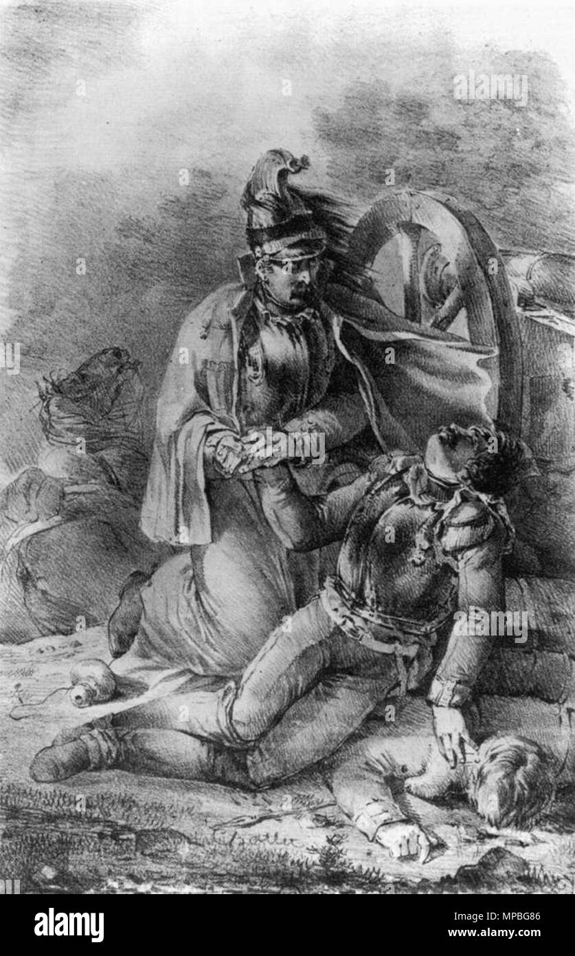 Décès du cavalier 1818. 927 Nicolas-Toussaint Charlet - décès du Cavalier - WGA4789 Banque D'Images
