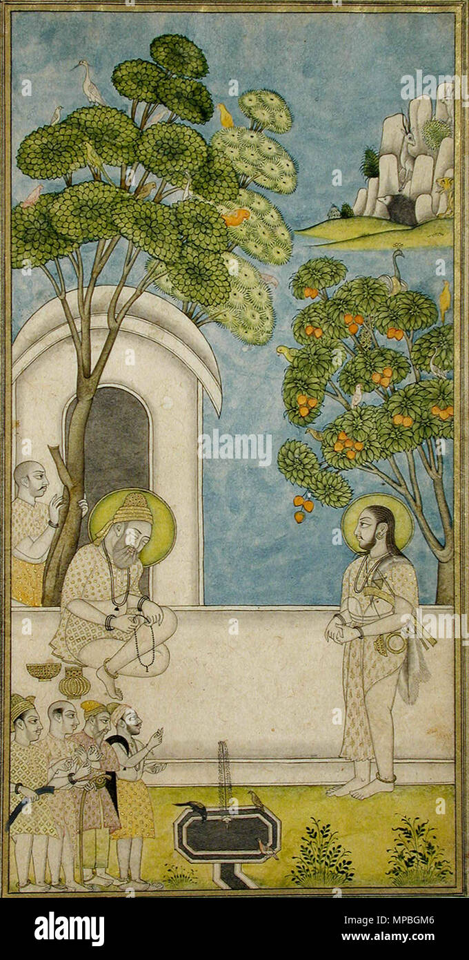 . Anglais : Série Titre : [Suite] Non identifié : [nom] non identifié Date de création : 1er quart 18e siècle Afficher Dimensions : 7 9/16 in. x 3 13/16 in. (19,21 cm x 9,68 cm) de la ligne de crédit : Edwin Binney 3ème Numéro : 1990.510 Collection :  <a href ='http://www.sdmart.org/art/our-collection/asian-art' rel ='nofollow' >Les San Diego Museum of Art </a > . 29 octobre 2001, 11:45:10. Anglais : thesandiegomuseumofartcollection 942 Un Holyman vient visiter un autre (6125087850) Banque D'Images
