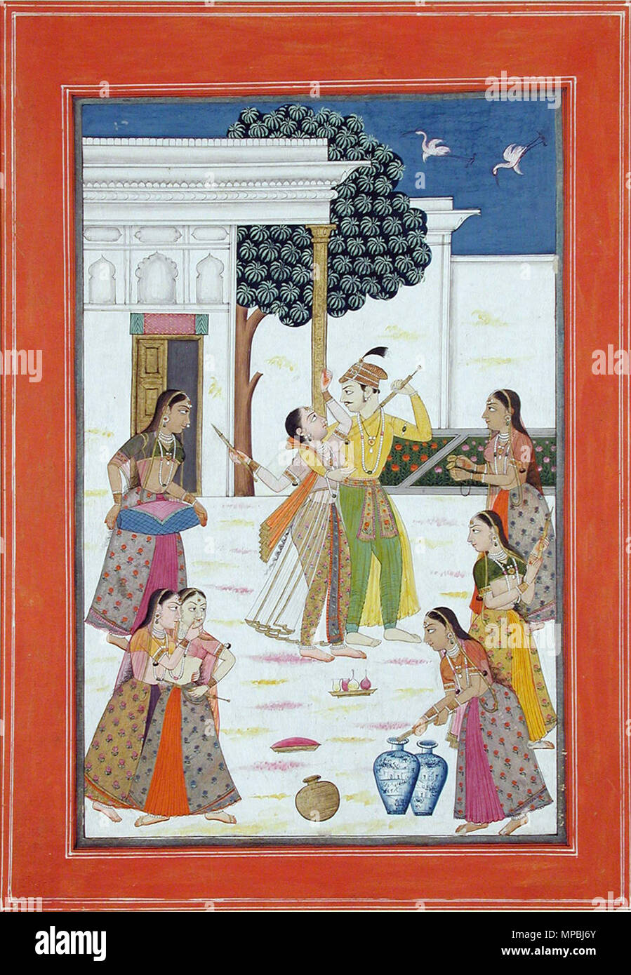 . Anglais : Titre de la série : Nom : Suite Ragamala Ragamala Date de création : ca. Affichage 1745 Dimensions : 9 1/2 po x 6 3/32 in. (24,1 cm x 15,5 cm) de la ligne de crédit : Edwin Binney 3ème Numéro : 1990.529 Collection :  <a href ='http://www.sdmart.org/art/our-collection/asian-art' rel ='nofollow' >Les San Diego Museum of Art </a > . 29 octobre 2001, 12:16:01. Anglais : thesandiegomuseumofartcollection 1225 Établissement Vasanta Ragini de Sri (Holi) (6124547341) Banque D'Images
