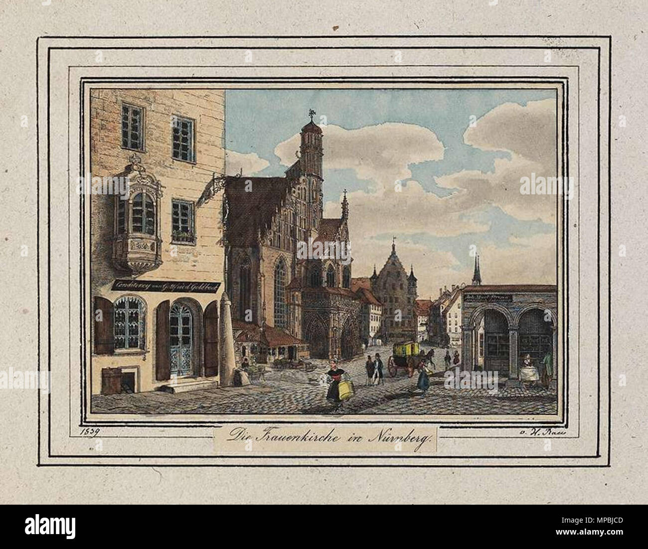 936 Die Nuremberg à Nuremberg Frauenkirche 9 J 56 Bü Banque D'Images