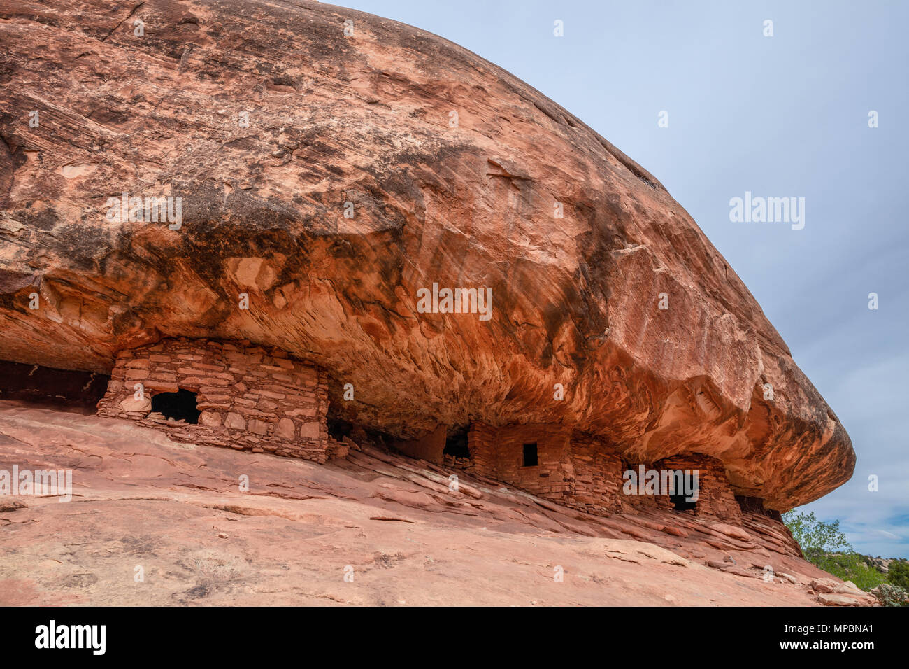 Feu à la maison, Mule Canyon, Utah, Cedar Mesa Banque D'Images