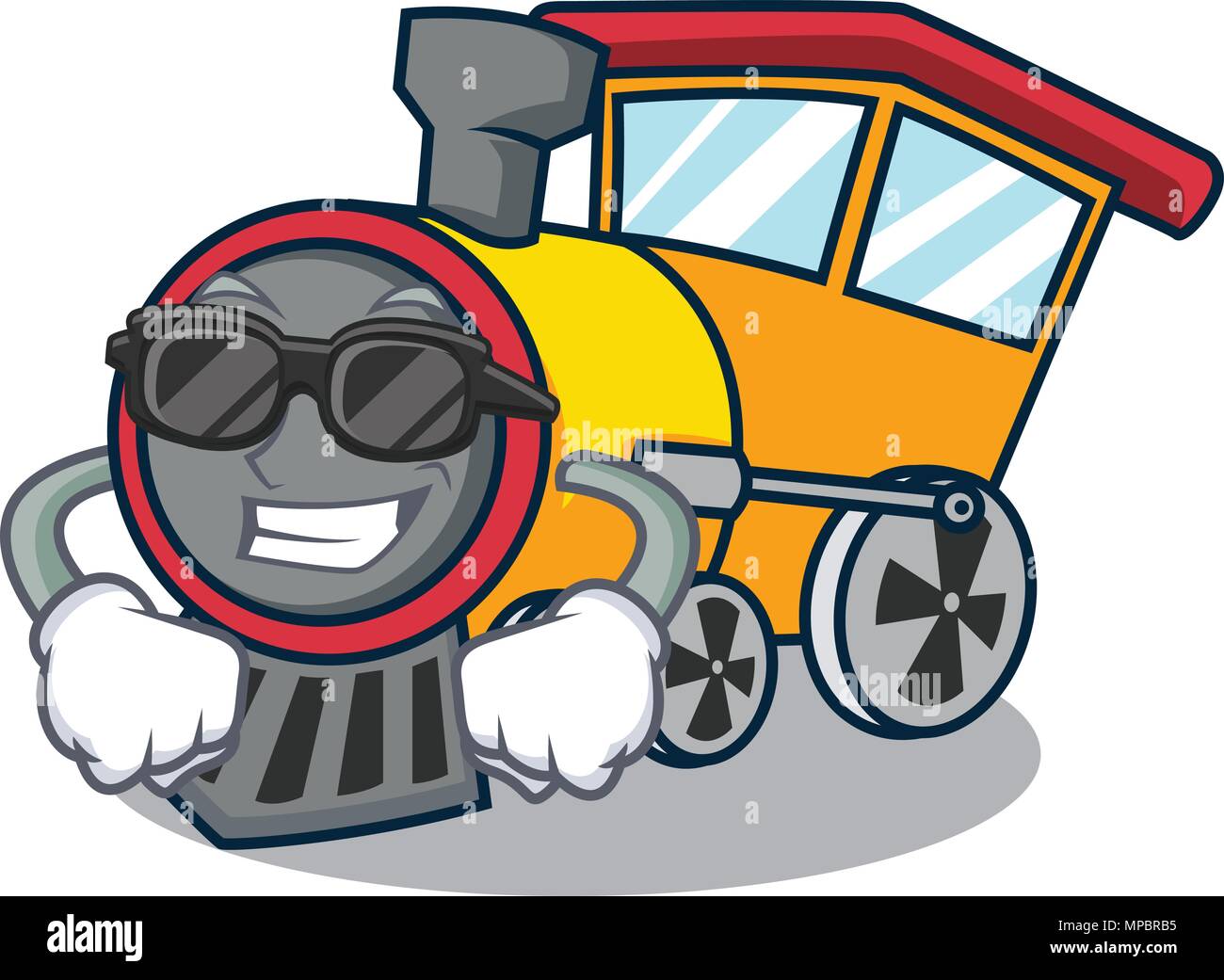 Super caractère train cartoon style Illustration de Vecteur