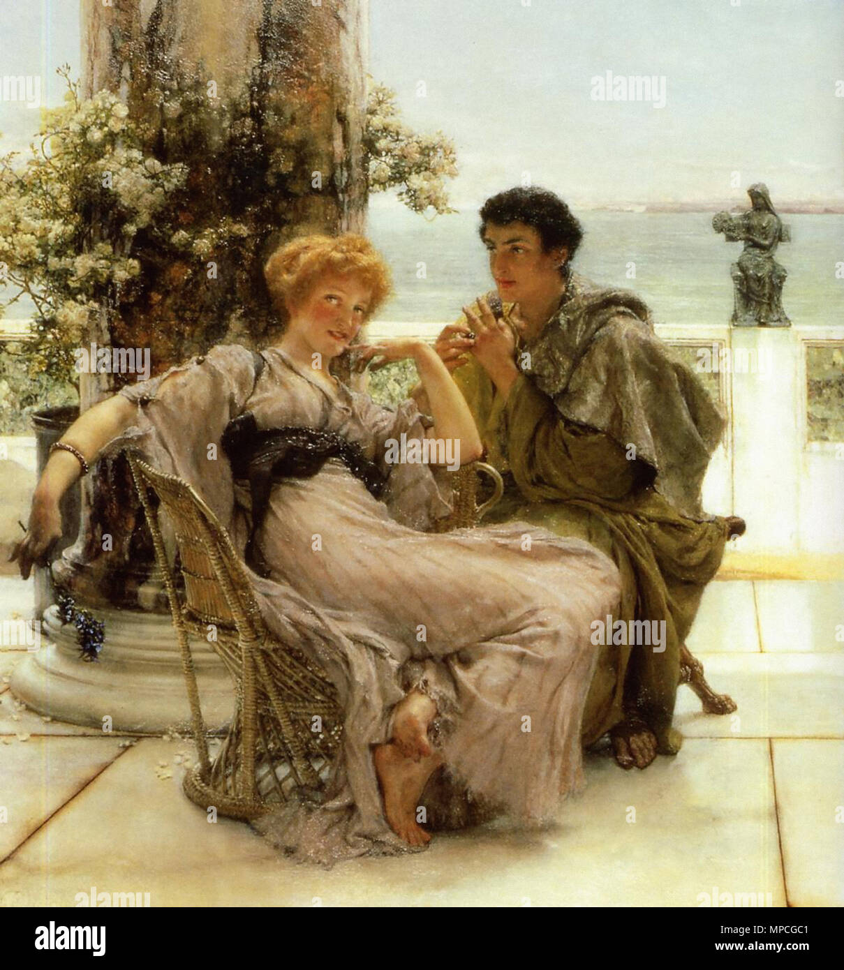 Lawrence Alma-Tadema - Cour - la proposition Banque D'Images