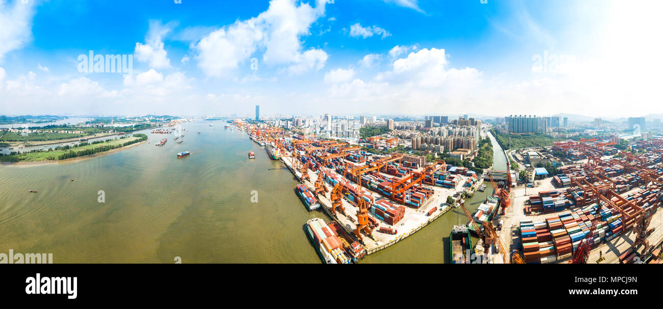 Port Huangpu , Guangzhou , Guangdong Province Banque D'Images
