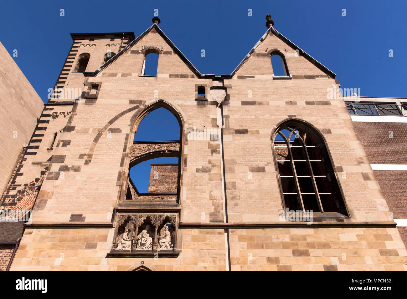 L'Europe, l'Allemagne, Cologne, l'église Saint Alban vieille ruine dans la partie ancienne de la ville. Europa, Deutschland, Koeln, die Kirchenruine Alt St. Alban en de Banque D'Images