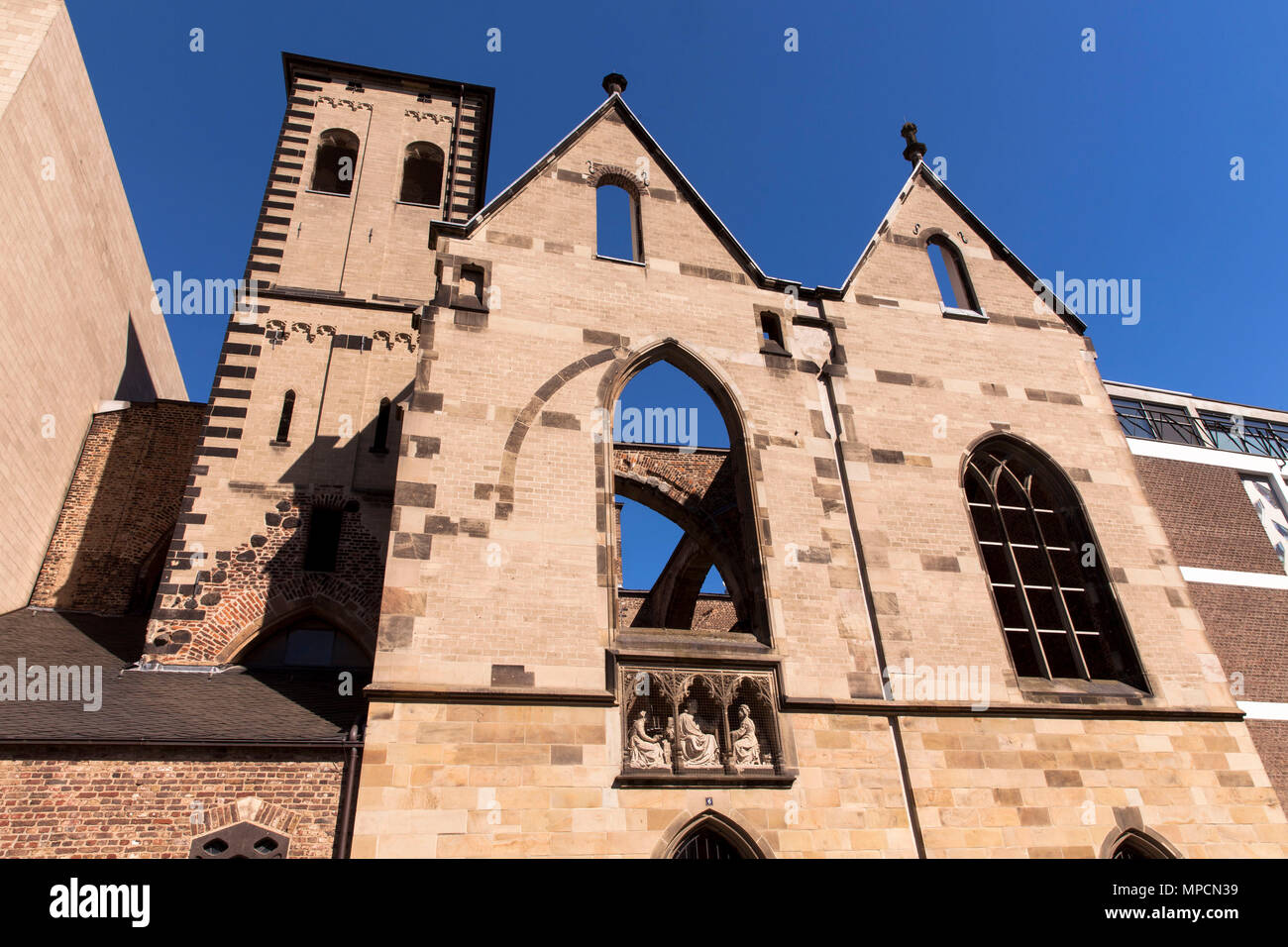 L'Europe, l'Allemagne, Cologne, l'église Saint Alban vieille ruine dans la partie ancienne de la ville. Europa, Deutschland, Koeln, die Kirchenruine Alt St. Alban en de Banque D'Images