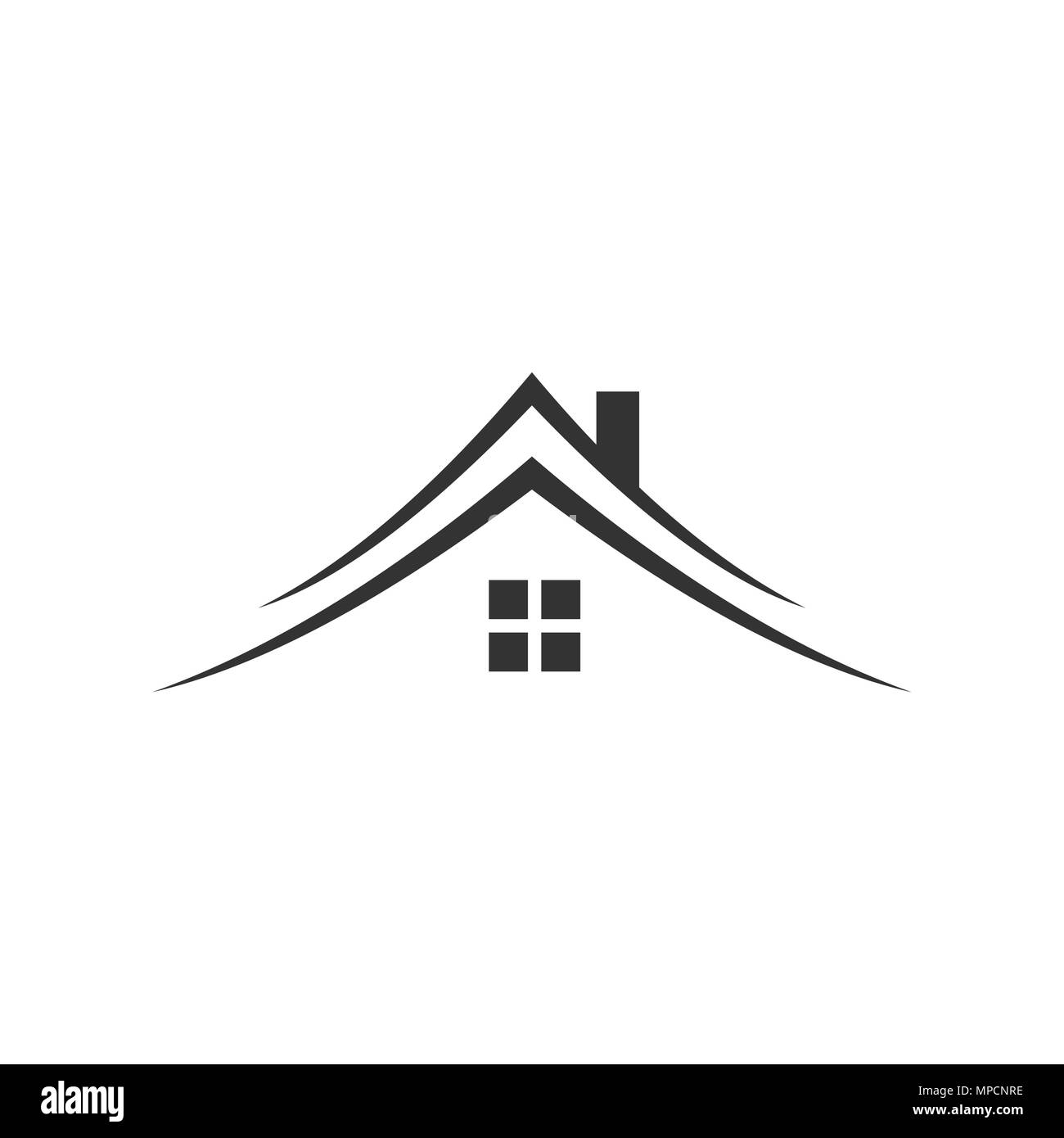 Logo de l'immobilier, maison logo design, vecteur icône. Illustration de Vecteur