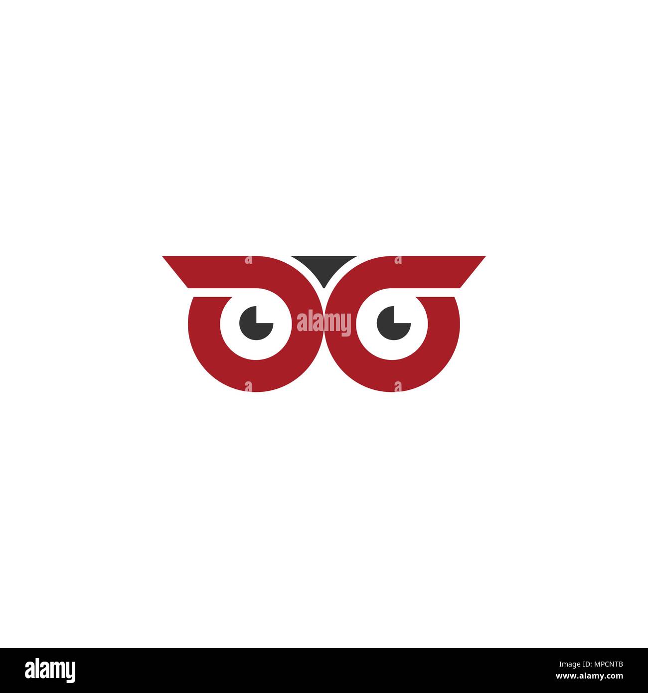 Owl owl eye, logo logo design. Illustration de Vecteur